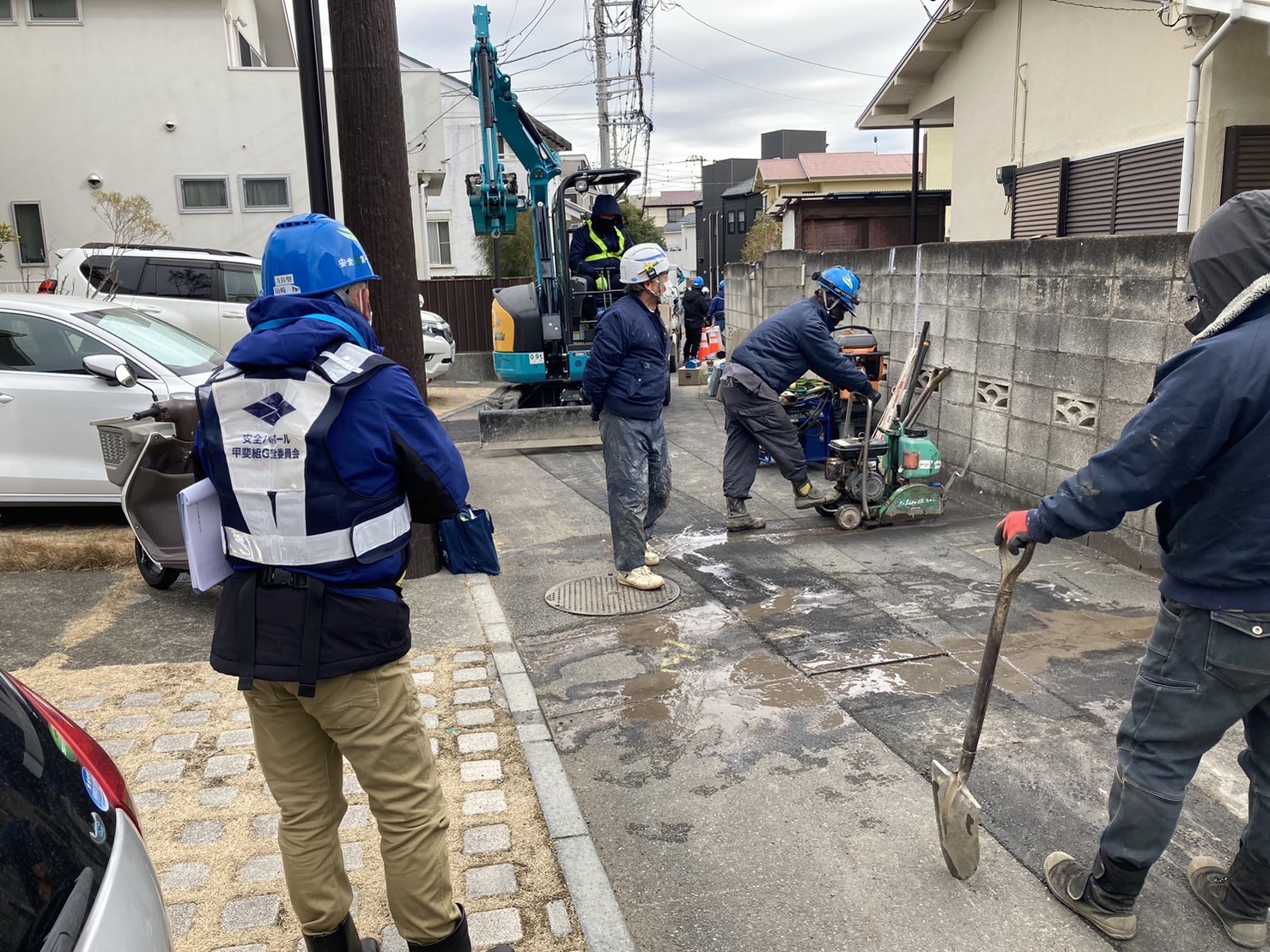 辻堂配水管布設工事安全パトロール